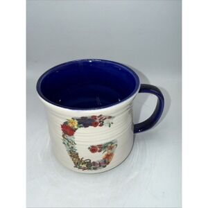 Anthropologie Nathalie Lete Mug Monogram letter "G" Cat butterfly Floral Boho